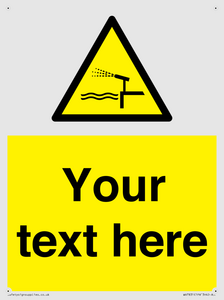 Custom warning water cannon